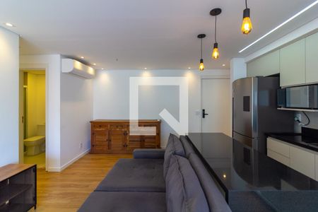 Sala integrada com Cozinha de apartamento à venda com 2 quartos, 70m² em Jardim das Acacias, São Paulo