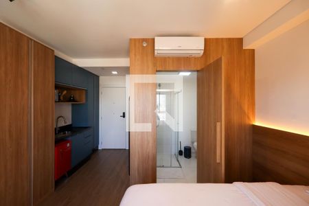 Quarto - Sala  vista de kitnet/studio para alugar com 1 quarto, 25m² em Brooklin, São Paulo