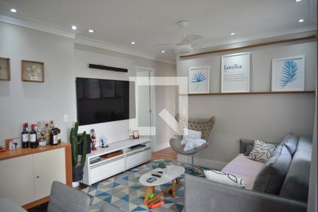 Sala de apartamento à venda com 2 quartos, 70m² em Campestre, Santo André