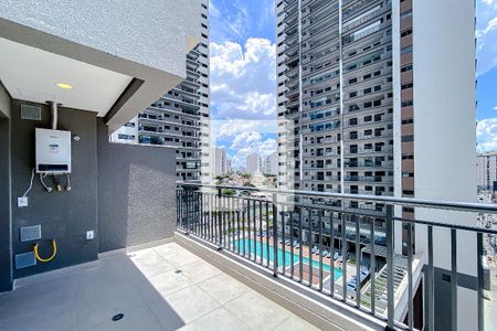 Varanda da Sala de apartamento à venda com 1 quarto, 40m² em Quarta Parada, São Paulo