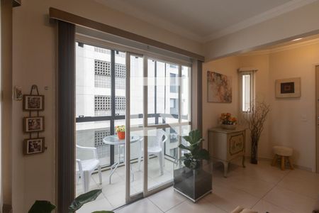 Varanda da Sala de apartamento à venda com 2 quartos, 82m² em Vila Nova Conceição, São Paulo