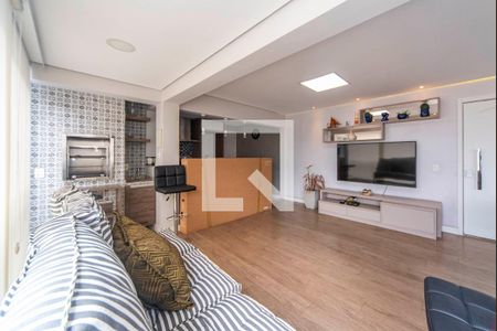 Varanda da Sala de apartamento à venda com 2 quartos, 87m² em Vila Homero Thon, Santo André