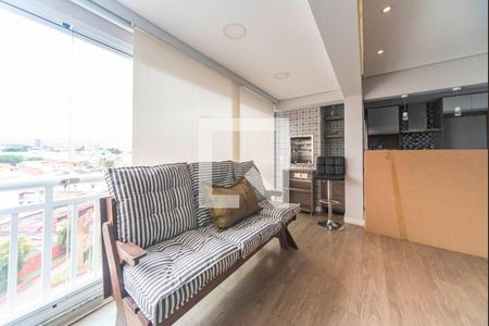 Varanda da Sala de apartamento à venda com 2 quartos, 87m² em Vila Homero Thon, Santo André