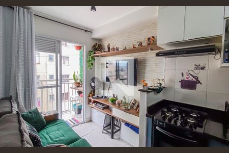 Sala + Cozinha de apartamento à venda com 1 quarto, 28m² em Vila Penteado, São Paulo