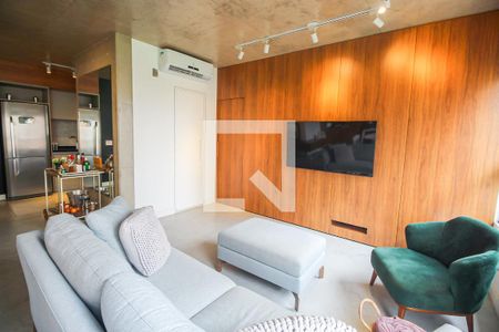 Sala de apartamento para alugar com 1 quarto, 71m² em Panamby, São Paulo