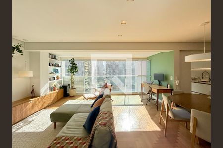 Sala  de apartamento à venda com 2 quartos, 168m² em Brooklin, São Paulo