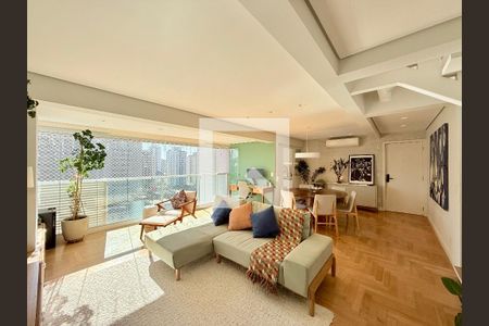 Sala  de apartamento à venda com 2 quartos, 168m² em Brooklin, São Paulo