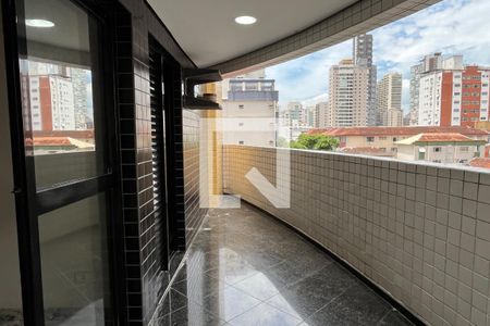 Varanda de apartamento para alugar com 3 quartos, 127m² em Pompéia, Santos