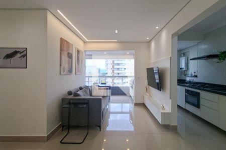 Sala de apartamento para alugar com 1 quarto, 51m² em Guilhermina, Praia Grande