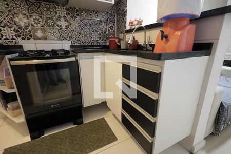 Cozinha de apartamento à venda com 2 quartos, 47m² em Vila Tibiriçá, Santo André