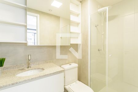 Banheiro da Suíte de apartamento para alugar com 1 quarto, 27m² em Vila Nova Conceição, São Paulo