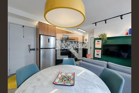 Sala/Cozinha de apartamento à venda com 1 quarto, 34m² em Santa Cecilia, São Paulo
