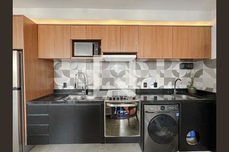 Sala/Cozinha de apartamento à venda com 1 quarto, 34m² em Santa Cecilia, São Paulo