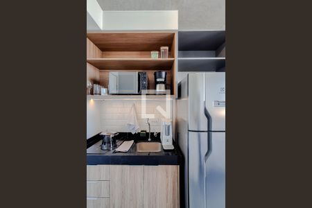 Cozinha de kitnet/studio para alugar com 1 quarto, 16m² em Vila Mariana, São Paulo