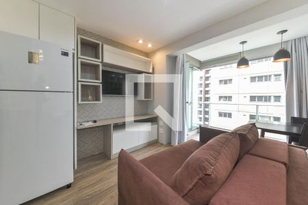 Sala de apartamento à venda com 1 quarto, 35m² em Brooklin, São Paulo