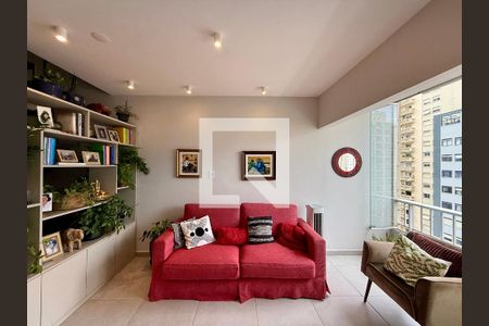 Sala  de apartamento para alugar com 4 quartos, 130m² em Brooklin, São Paulo