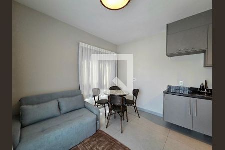 Sala/Cozinha de apartamento para alugar com 1 quarto, 38m² em Indianópolis, São Paulo