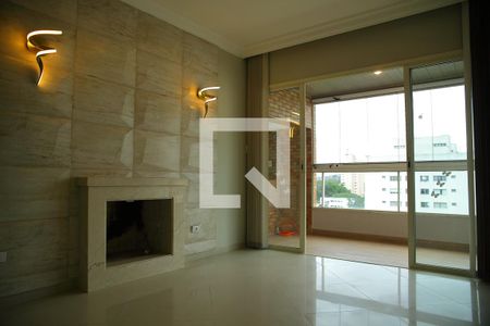 Sala- Lareira  de apartamento à venda com 3 quartos, 135m² em Nova Petrópolis, São Bernardo do Campo