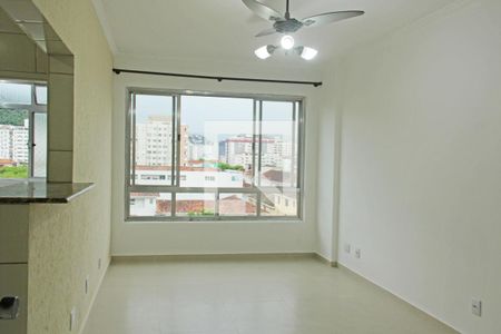 Sala de apartamento para alugar com 1 quarto, 60m² em Campo Grande, Santos