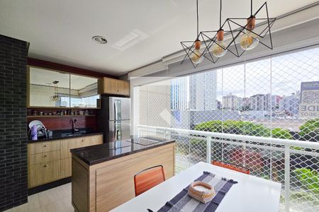 Sacada e cozinha de apartamento à venda com 2 quartos, 62m² em Centro, São Bernardo do Campo