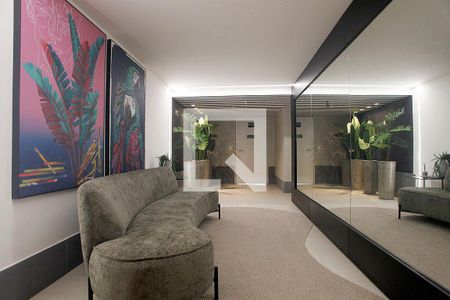 Área Comum - Lounge de kitnet/studio à venda com 1 quarto, 34m² em Farroupilha, Porto Alegre