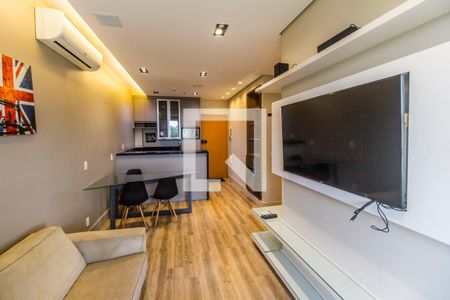 Sala de apartamento para alugar com 1 quarto, 47m² em Centro de Apoio I (alphaville), Santana de Parnaíba
