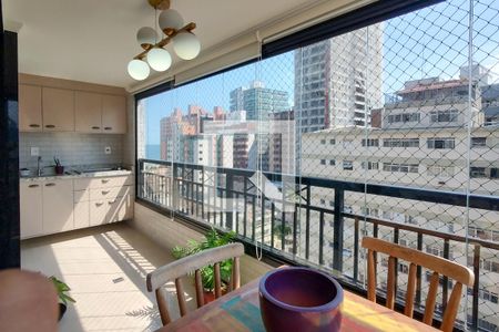 Varanda da sala de apartamento para alugar com 1 quarto, 62m² em Guilhermina, Praia Grande