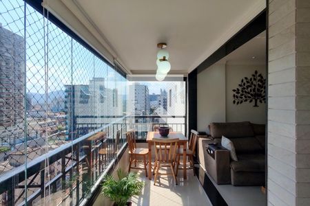 Varanda da sala de apartamento para alugar com 1 quarto, 62m² em Guilhermina, Praia Grande