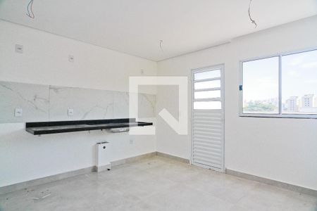 Sala e cozinha de apartamento à venda com 2 quartos, 55m² em Vila Isolina Mazzei, São Paulo
