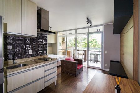 Sala de apartamento para alugar com 1 quarto, 35m² em Real Parque, São Paulo