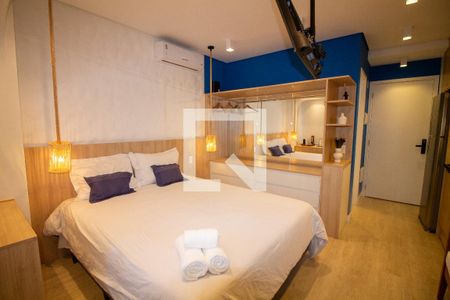 Sala / Quarto - Studio de kitnet/studio à venda com 1 quarto, 25m² em Jardim das Acacias, São Paulo