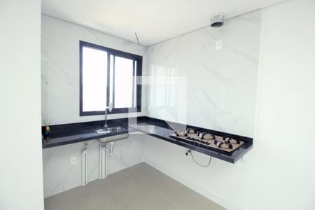 Sala/Cozinha de apartamento à venda com 3 quartos, 93m² em Campestre, Santo André