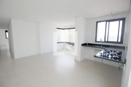 Sala/Cozinha de apartamento à venda com 3 quartos, 93m² em Campestre, Santo André