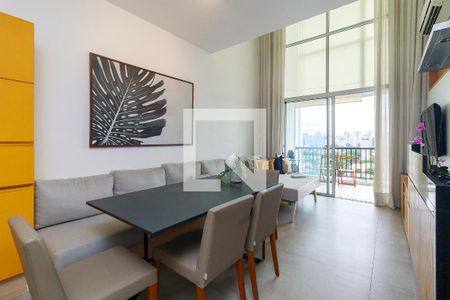 Sala de apartamento para alugar com 2 quartos, 73m² em Cidade Monções, São Paulo