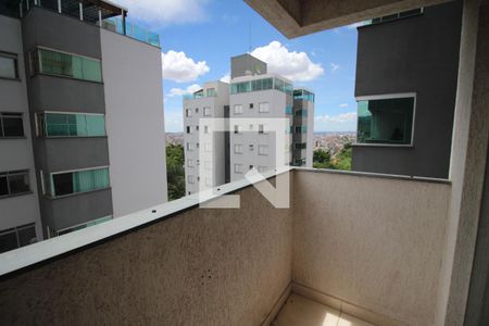 Varanda da Sala de apartamento à venda com 2 quartos, 61m² em Teixeira Dias, Belo Horizonte