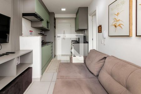 Sala/ Cozinha de apartamento à venda com 1 quarto, 28m² em Vila das Belezas, São Paulo