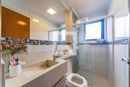 Banheiro  de apartamento à venda com 2 quartos, 92m² em Parque Sao Vicente, Santo André