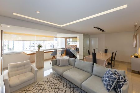 Sala de TV de apartamento à venda com 3 quartos, 128m² em Vila da Serra, Nova Lima