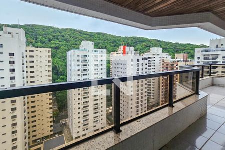 varanda  de apartamento para alugar com 3 quartos, 140m² em Barra Funda, Guarujá