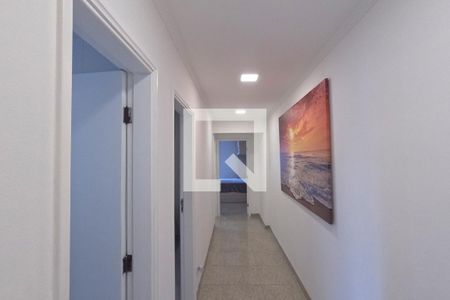 Corredor para os Quartos e Banheiro de apartamento para alugar com 3 quartos, 114m² em Ponta da Praia, Santos