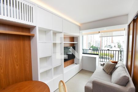sala de estar e jantar de kitnet/studio à venda com 1 quarto, 33m² em Pinheiros, São Paulo