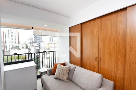 sala de estar e jantar de kitnet/studio à venda com 1 quarto, 33m² em Pinheiros, São Paulo