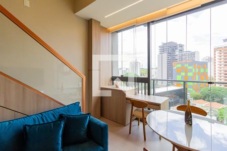 Sala/Cozinha de kitnet/studio para alugar com 1 quarto, 30m² em Jardim das Acacias, São Paulo