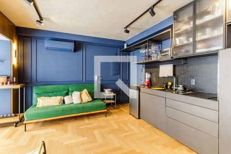Sala de apartamento à venda com 1 quarto, 42m² em Indianópolis, São Paulo