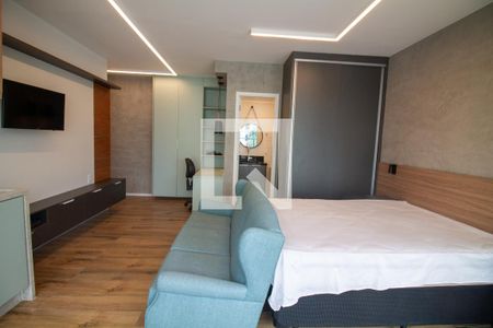 Sala / Quarto - Studio de kitnet/studio para alugar com 1 quarto, 31m² em Campo Belo, São Paulo