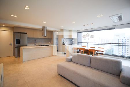 Sala de apartamento à venda com 3 quartos, 117m² em Indianópolis, São Paulo