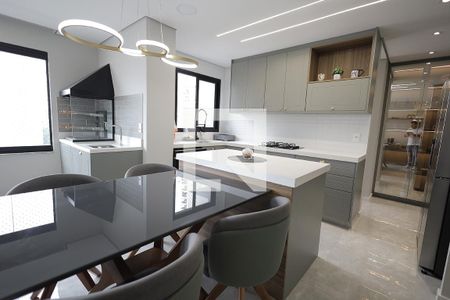 Sala / Cozinha / Gourmet de casa à venda com 2 quartos, 97m² em Parque Erasmo Assunção, Santo André