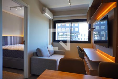 Sala_Cozinha  de kitnet/studio à venda com 1 quarto, 29m² em Boa Vista, Porto Alegre