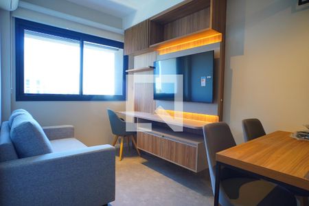 Sala_Cozinha  de kitnet/studio à venda com 1 quarto, 29m² em Boa Vista, Porto Alegre