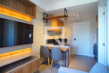 Sala_Cozinha  de kitnet/studio à venda com 1 quarto, 29m² em Boa Vista, Porto Alegre